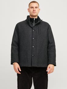 Jack & Jones Plus Size Uldfrakke -Dark Grey Melange - 12267571