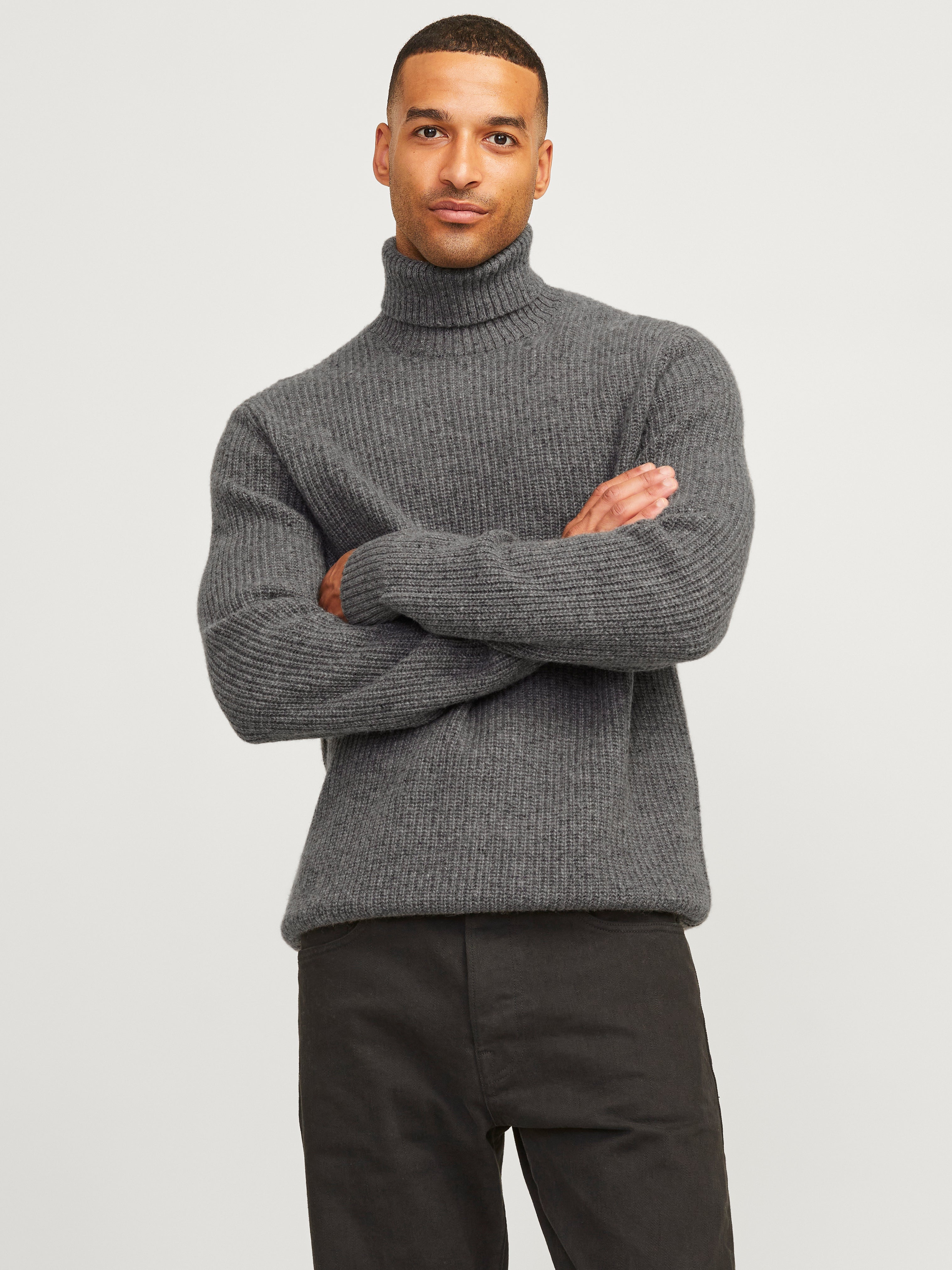 Thumbnail - Einfarbig Rollkragenpullover