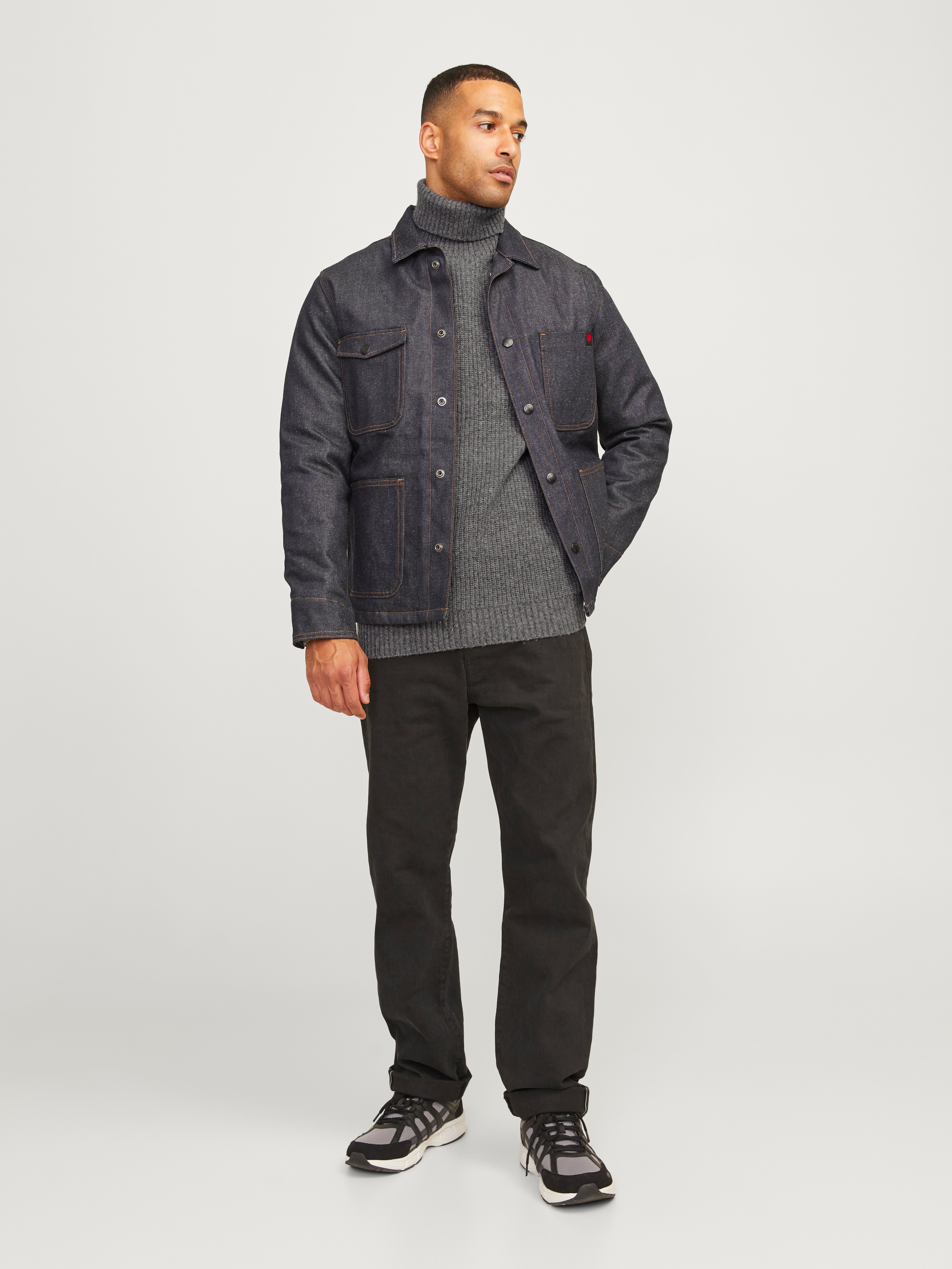 Thumbnail - Einfarbig Rollkragenpullover