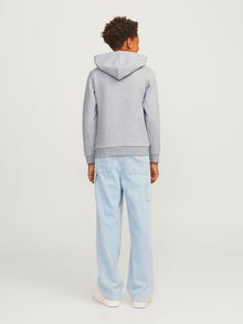 Jack & Jones Hoodie Logo Junior -Light Grey Melange - 12267658