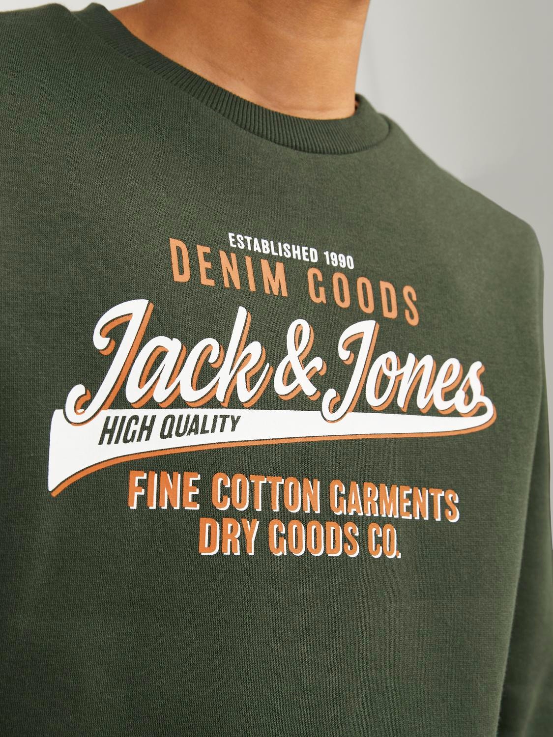 Jack & Jones Logo Sweatshirts Mini -Kombu Green - 12267671