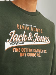 Jack & Jones Logotyp Sweatshirt Mini -Kombu Green - 12267671