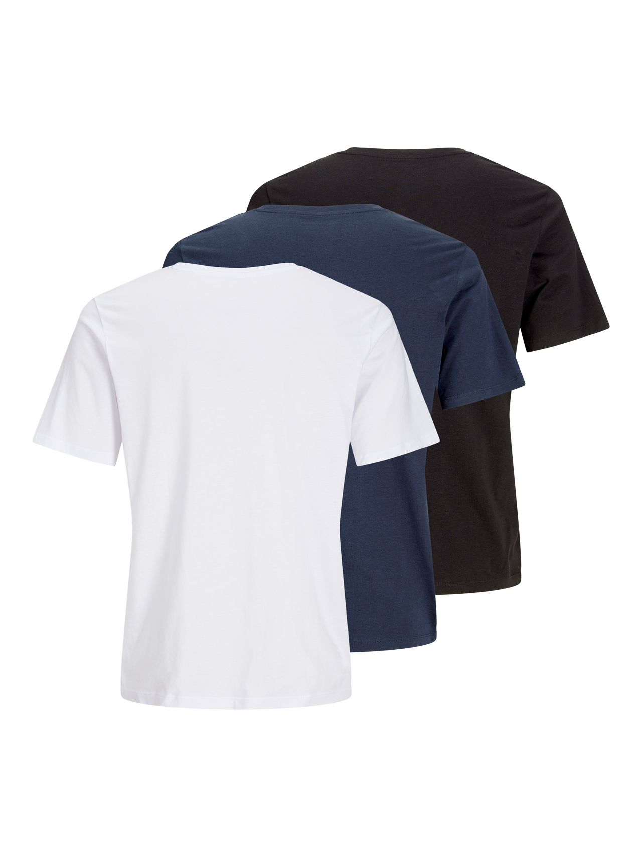 Jack & Jones Paquete de 3 Camiseta Estampado Cuello redondo -Black - 12267683