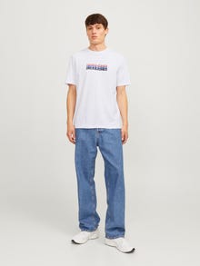 Jack & Jones 3-pakuotės Spausdintas raštas Apskritas kaklas Marškinėliai -Black - 12267683