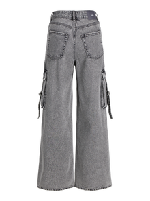 JJXX JXTOKYO WIDE CARGO MW JEANS DNM -Grey Denim - 12267831