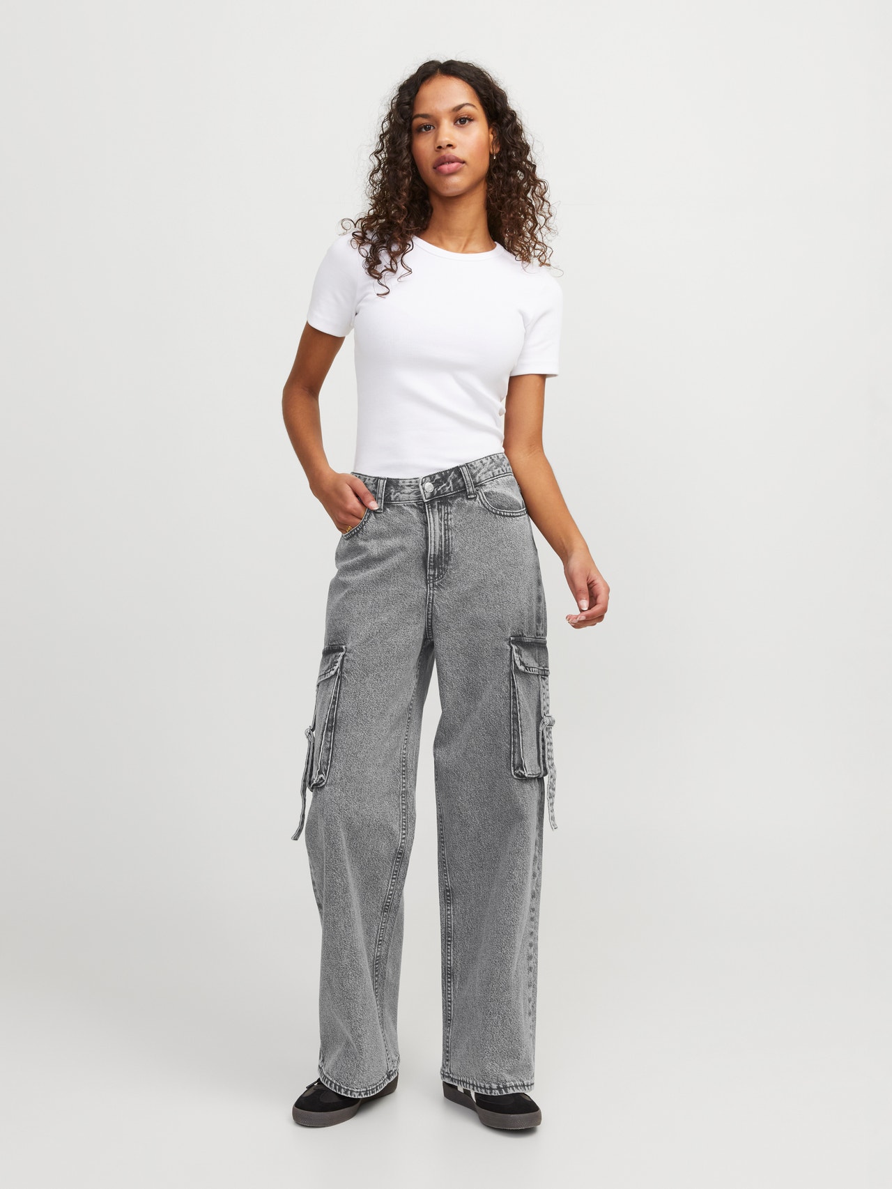 Jean Femme Large Jack & Jones JJXX Jxtokyo R6055 - Ourlet à Rabattre - Coupe Wide Leg - Marque Danoise
