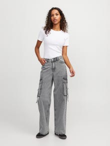 JJXX JXTOKYO WIDE CARGO MW JEANS DNM -Grey Denim - 12267831