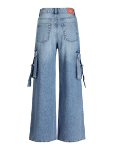 JJXX JXTOKYO WIDE CARGO MW JEANS DNM -Light Blue Denim - 12267831