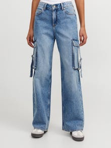 JJXX JXTOKYO WIDE CARGO MW JEANS DNM -Light Blue Denim - 12267831