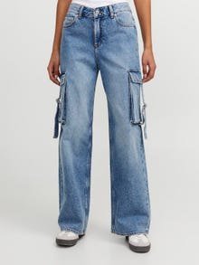 JJXX JXTOKYO WIDE CARGO MW JEANS DNM -Light Blue Denim - 12267831