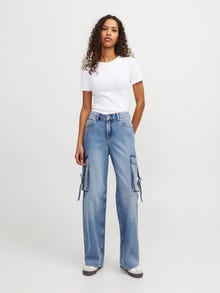 JJXX JXTOKYO WIDE CARGO MW JEANS DNM -Light Blue Denim - 12267831