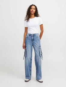 JJXX JXTOKYO WIDE CARGO MW JEANS DNM -Light Blue Denim - 12267831