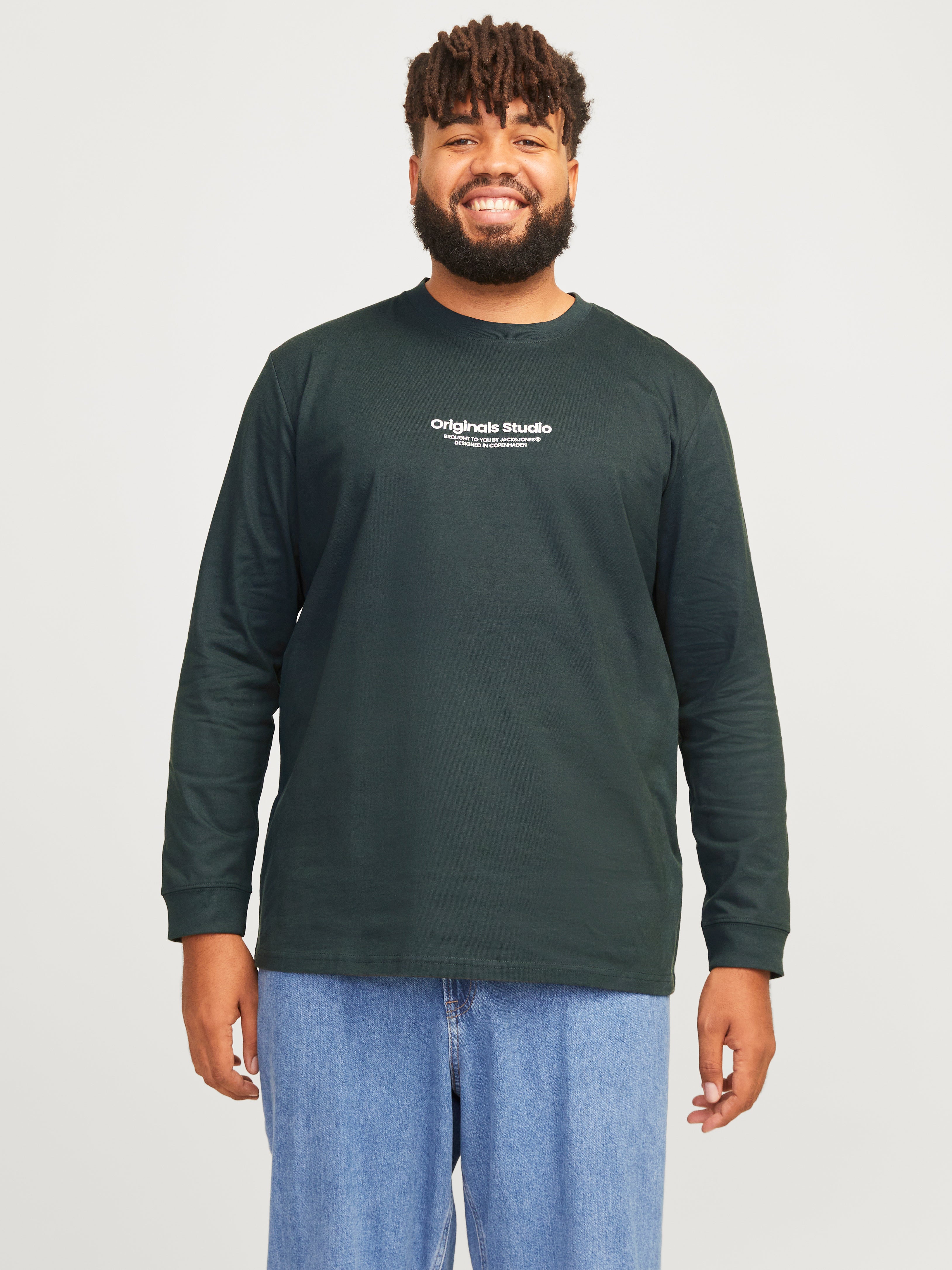 Plus Size Gedruckt Langarm-t-shirt