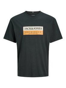 Jack & Jones Plus Size Logo T-paita -Forest River - 12267856