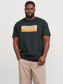 Jack & Jones Plus Size Camiseta Logotipo -Forest River - 12267856