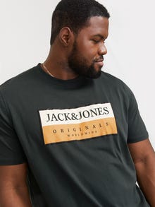 Jack & Jones Plus Size Logo T-shirt -Forest River - 12267856