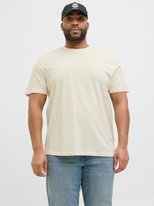 Jack & Jones Plus Size Printet T-shirt -Antique White - 12267857
