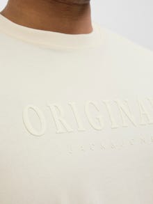 Jack & Jones Plus Size Printet T-shirt -Antique White - 12267857