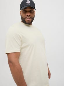 Jack & Jones Plus Size Printet T-shirt -Antique White - 12267857