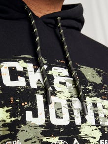 Jack & Jones Plus Size Logo Hoodie -Black - 12267918