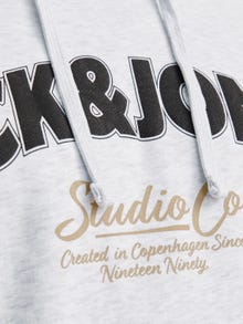 Jack & Jones Plus Size Logo Hoodie -Bright White - 12267925