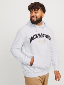 Jack & Jones Plus Size Logo Hoodie -Bright White - 12267925
