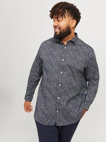 Jack & Jones Plius Klasikinis kirpimas Marškiniai -Night Sky - 12267974