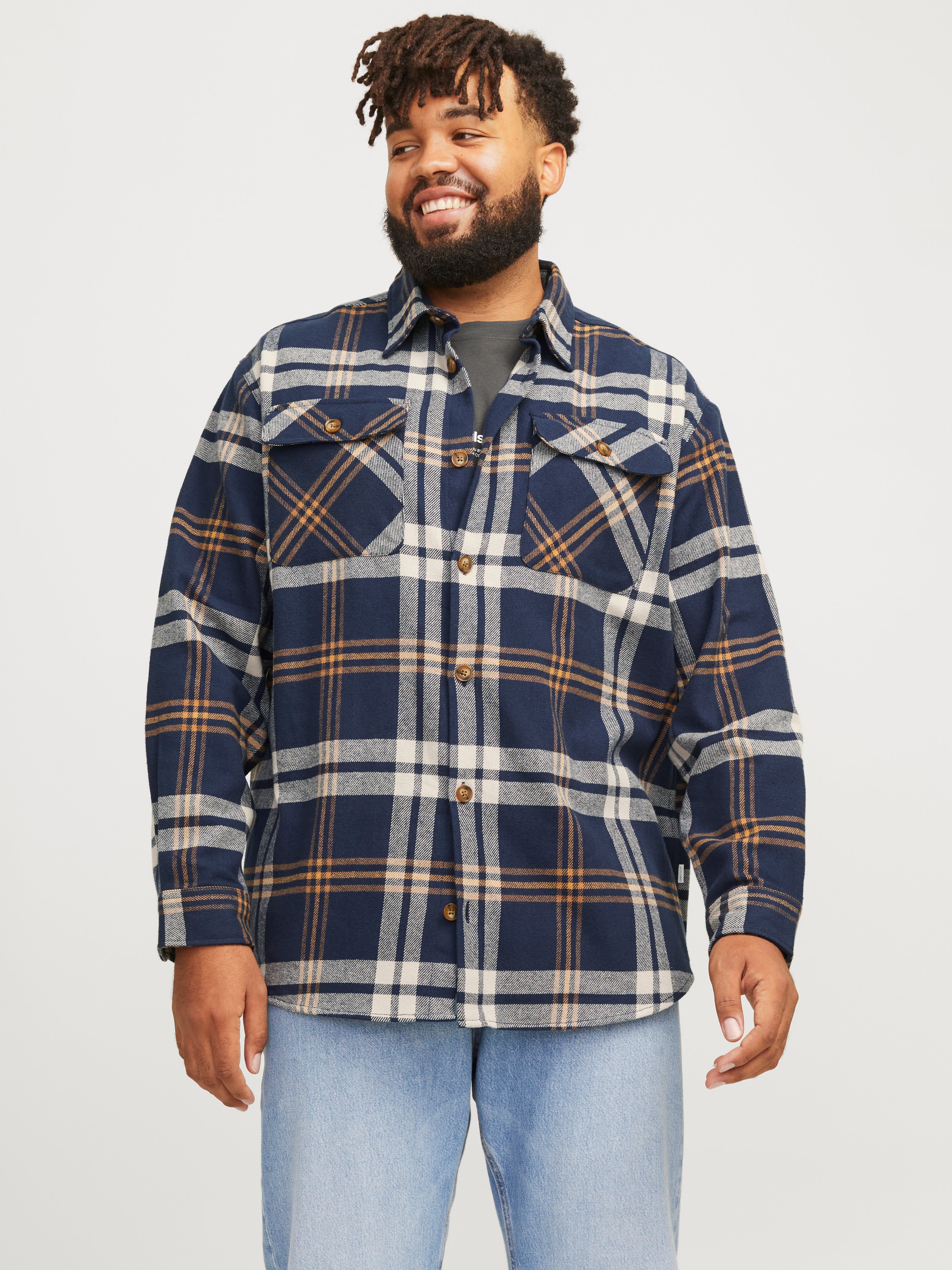 Plus Size Comfort Fit Overshirt