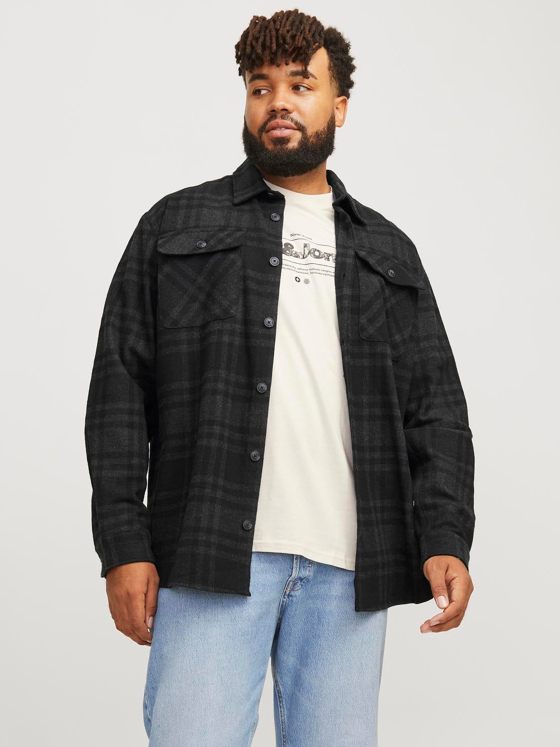 Plus Size Comfort Fit Overshirt