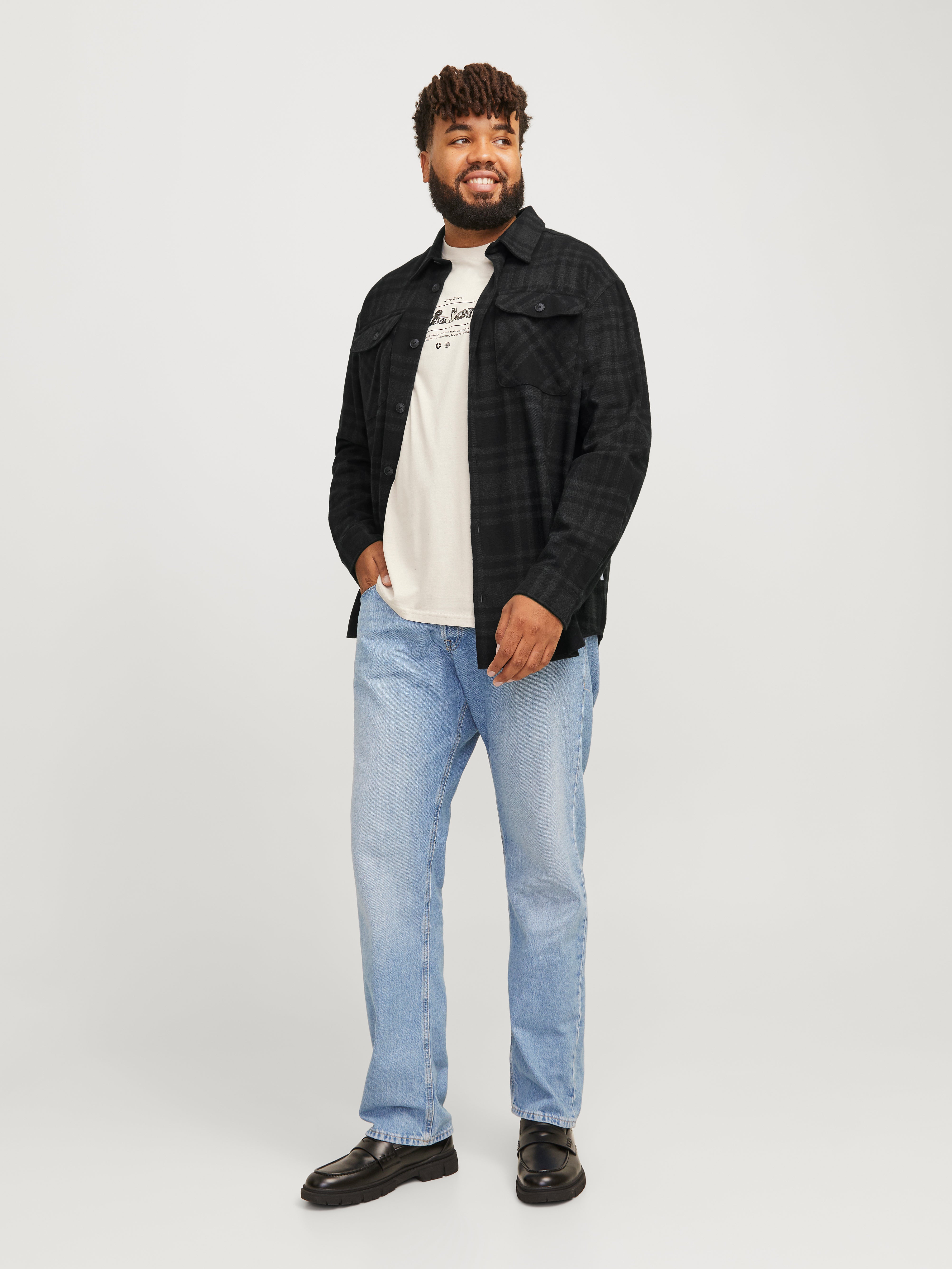 Plus Comfort Fit Overshirt Black Jack & Jones®