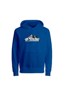 Jack & Jones Logo Hoodie Mini -Lapis Blue - 12268041