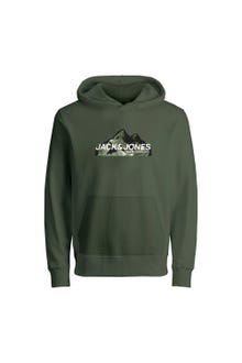 Jack & Jones Hoodie Logo Mini -Cypress - 12268041