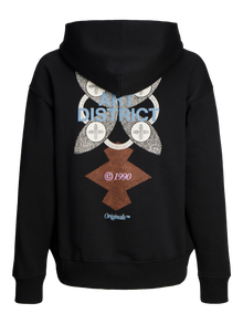 Jack & Jones Minipituinen Painettu Huppari -Black - 12268084