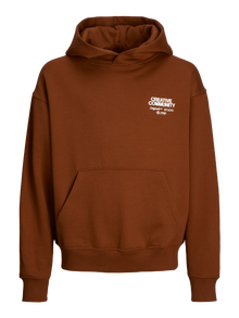 Jack & Jones Hoodie Estampar Mini -Brandy Brown - 12268084