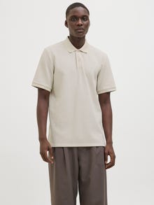 Jack & Jones Logo Polo T-shirt -Moonbeam - 12268130