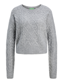 JJXX JXCLOVER Neulepusero -Medium Grey Melange - 12268139
