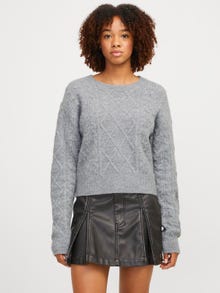 JJXX JXCLOVER Neulepusero -Medium Grey Melange - 12268139