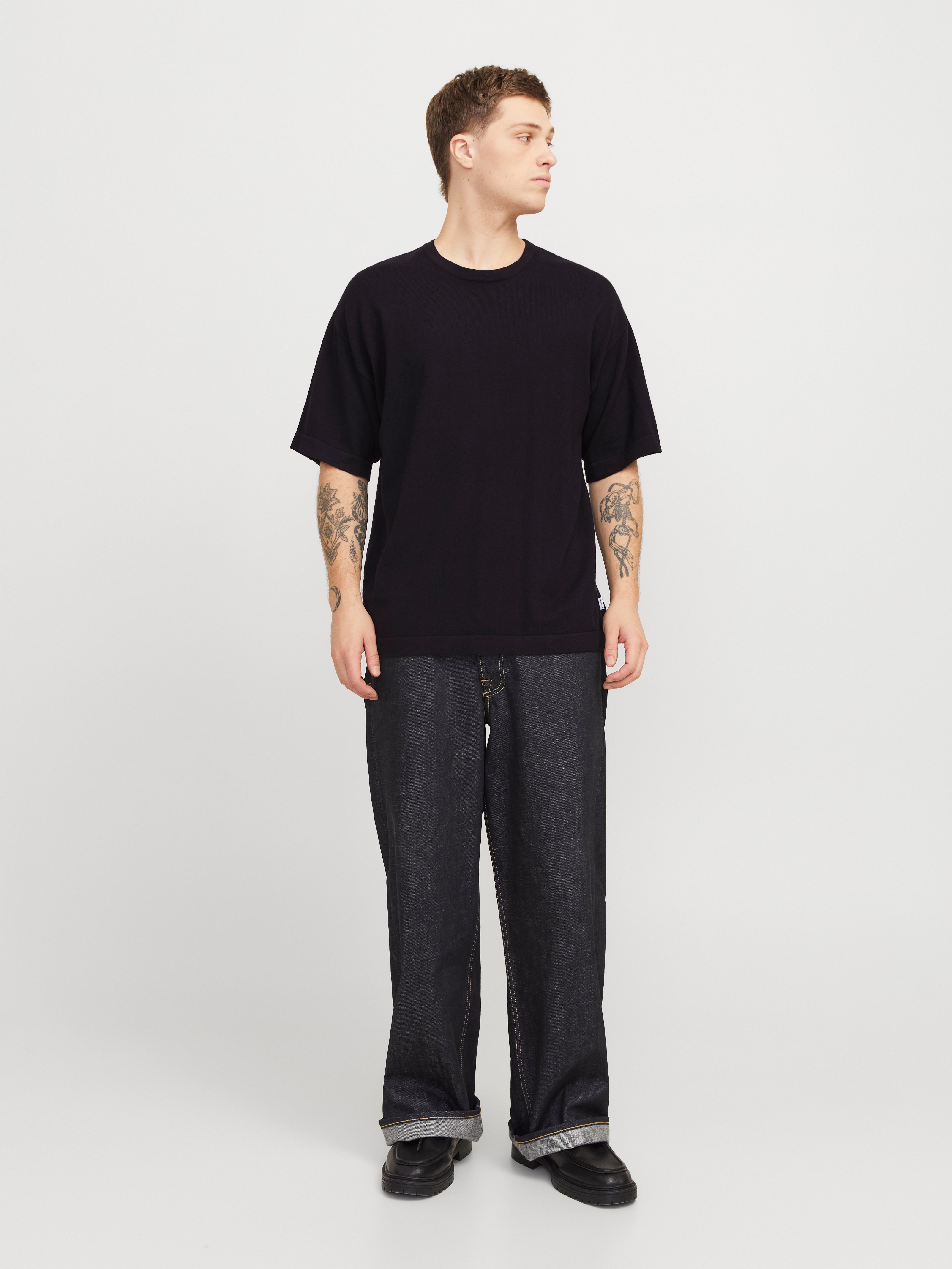 Thumbnail - Einfarbig Gestricktes T-shirt