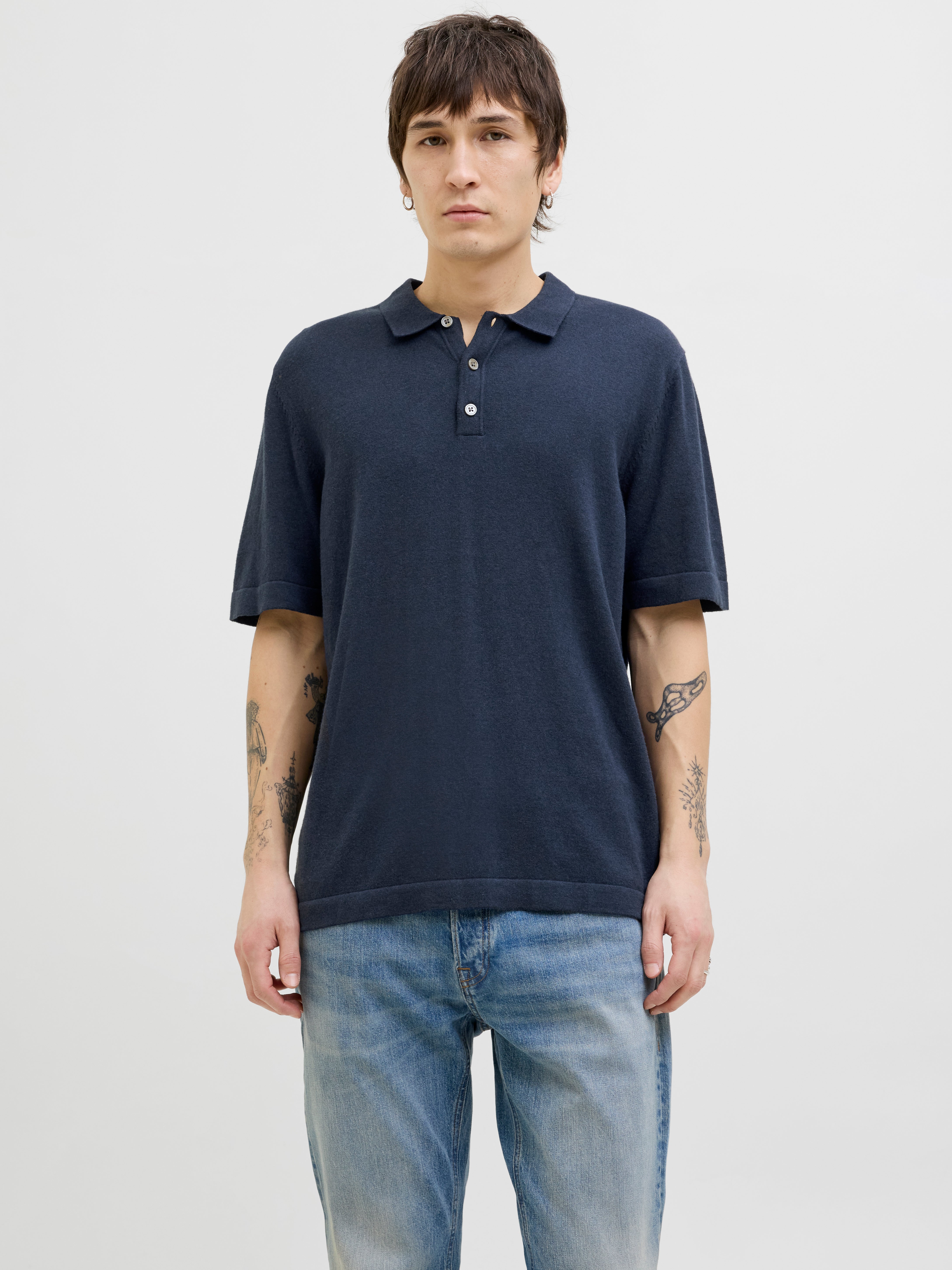 Thumbnail - Einfarbig Poloshirt