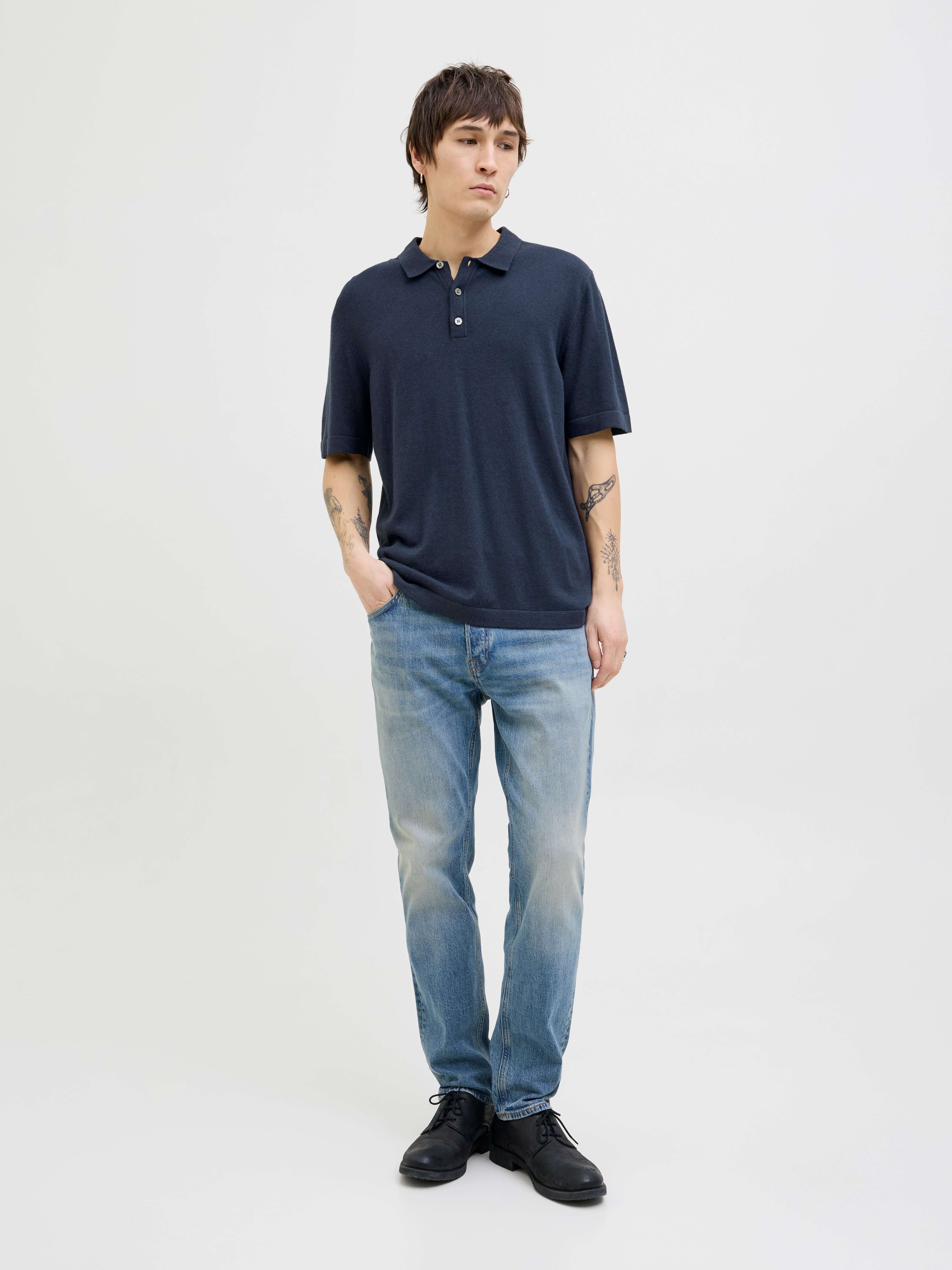 Thumbnail - Einfarbig Poloshirt