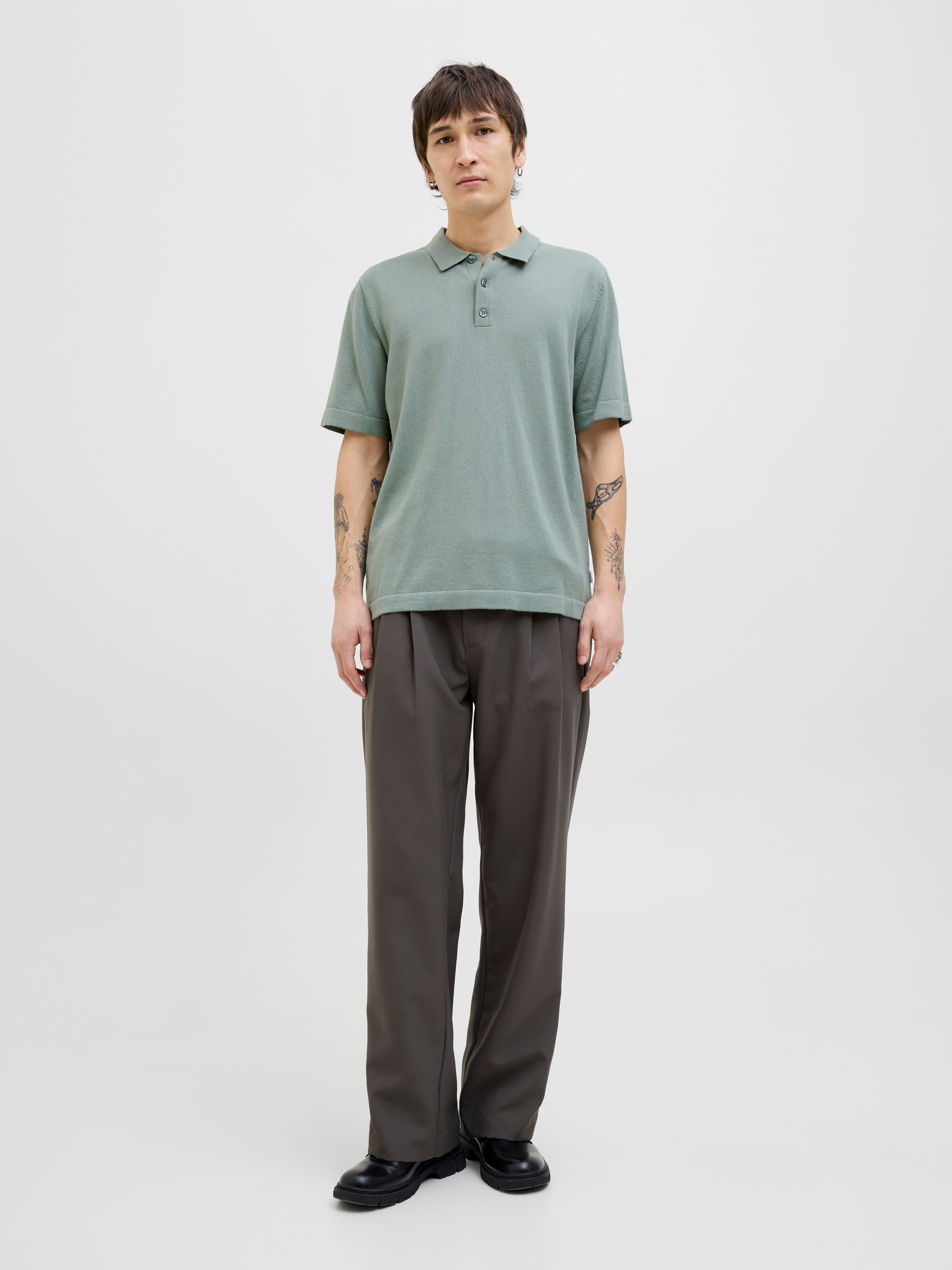 Thumbnail - Einfarbig Poloshirt