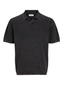 Jack & Jones Ensfarvet Polo -Caviar - 12268275