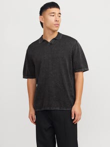 Jack & Jones Ensfarvet Polo -Caviar - 12268275