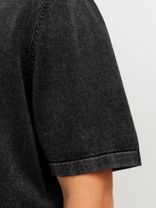 Jack & Jones Ensfarvet Polo -Caviar - 12268275