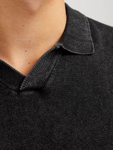 Jack & Jones Ensfarvet Polo -Caviar - 12268275