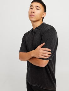 Jack & Jones Ensfarvet Polo -Caviar - 12268275