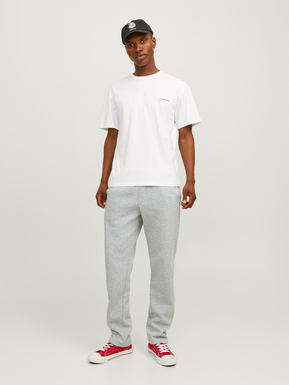 Jack & Jones Regular Fit Joggers -Light Grey Melange - 12268341