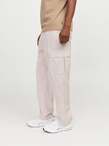 Jack & Jones Laisvas kirpimas Cargo kelnės -Crockery - 12268352