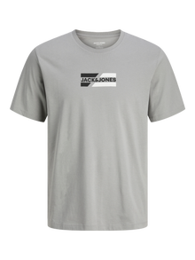 Jack & Jones Camiseta Logotipo Cuello redondo -Ultimate Grey - 12268415