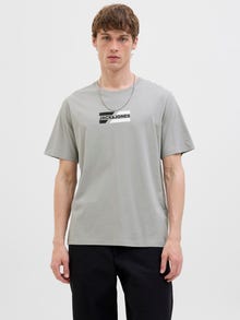 Jack & Jones Camiseta Logotipo Cuello redondo -Ultimate Grey - 12268415